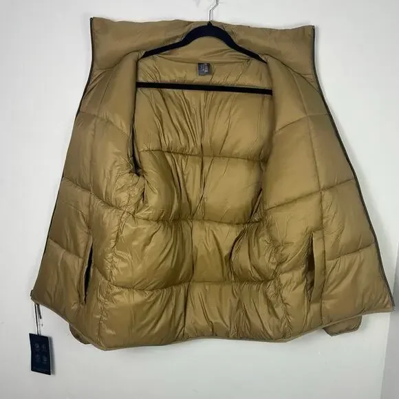 Hollister NWT Men Ultimate Collection Reversible Brown Puffer Jacket size Large - Picture 7 of 12